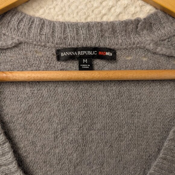 Mohair Blend Banana Republic Cropped Cardigan Cable Knit Warm - Picture 7 of 10